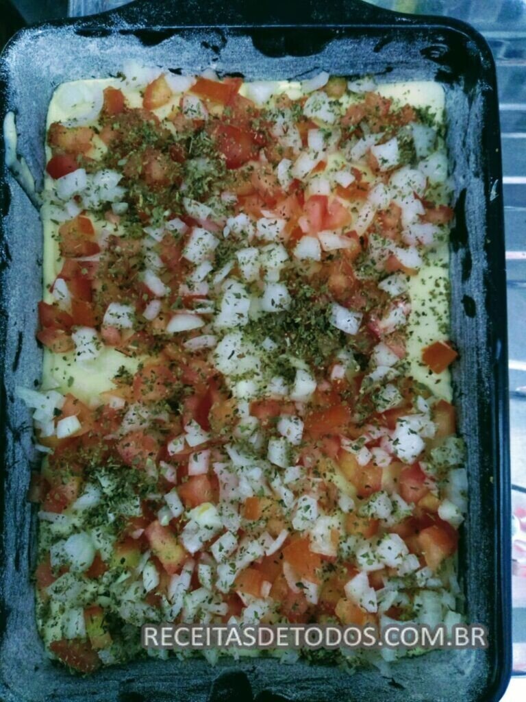 Torta de de liquidificador queijo e presunto