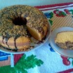 Bolo de fuba com coco queimado