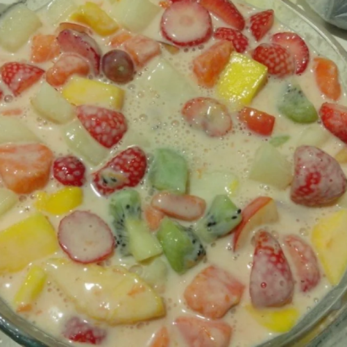 salada de frutas cremosa receitas