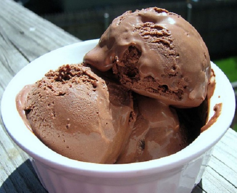 sorvete de chocolate de liquidificador