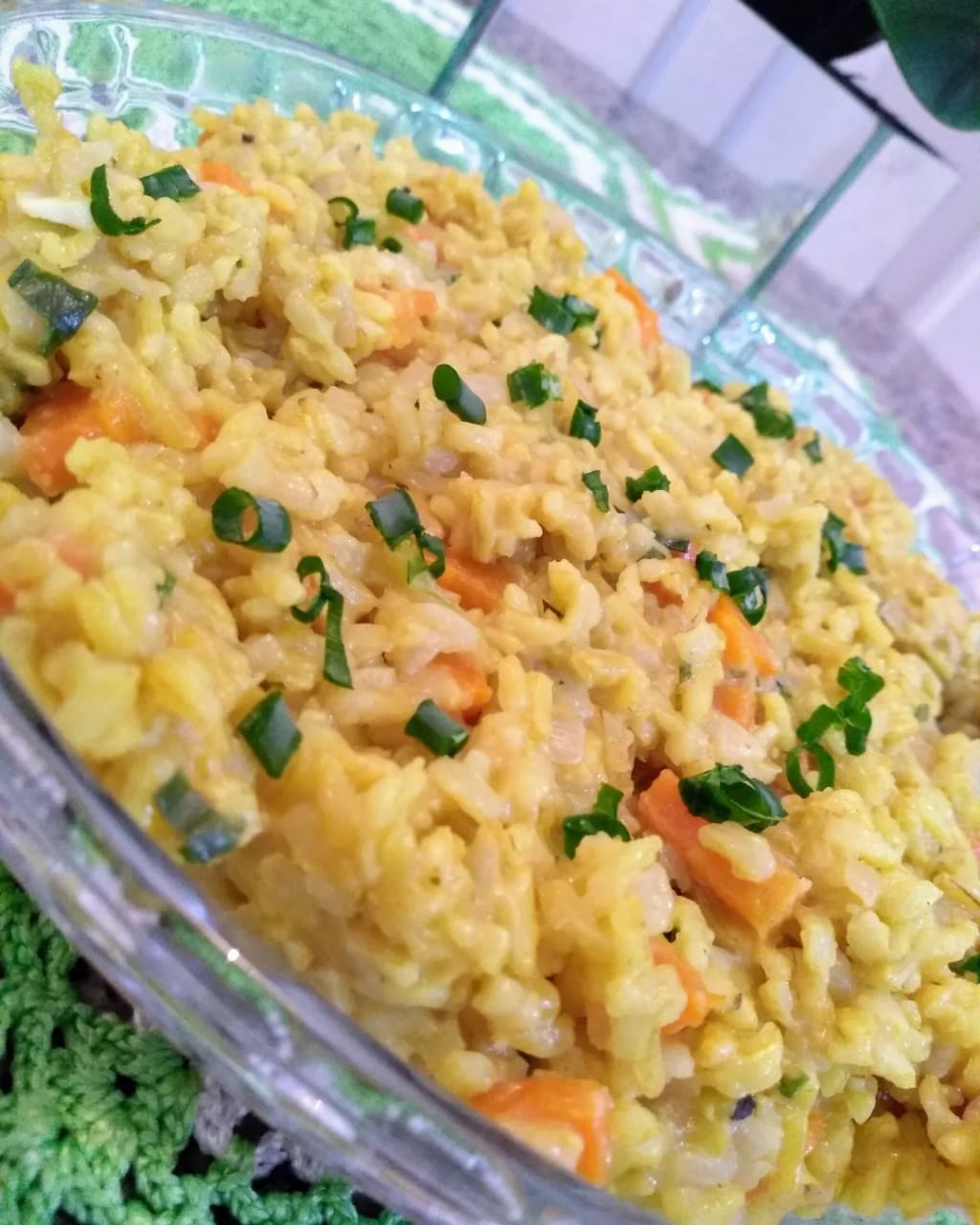 arroz integral com cenoura na panela de pressao