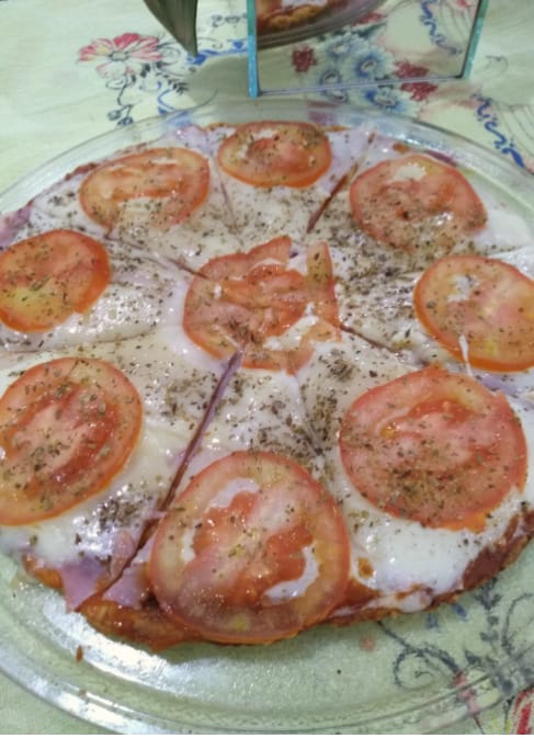 pizza de couve flor