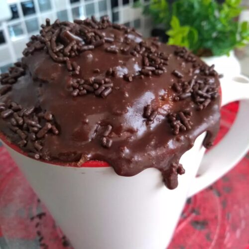 Bolo de chocolate de caneca