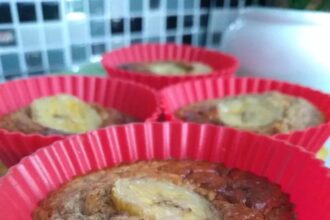 Bolinho de Banana Fit na Airfryer