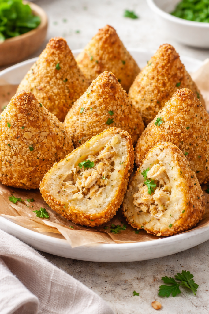 COXINHA DE BATATA ASSADA SEM FARINHA