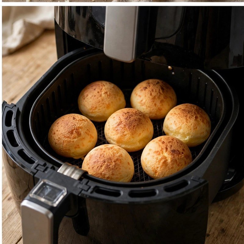 Pão de Queijo na Air Fryer: Crocante por Fora e Macio por Dentro 5 Pão de Queijo na Air Fryer